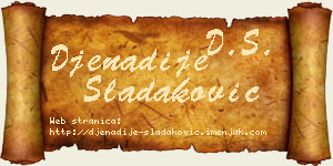 Đenadije Sladaković vizit kartica
